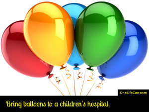 Mindful Act of Kindness - Bring Balloons to a Children's Hospital