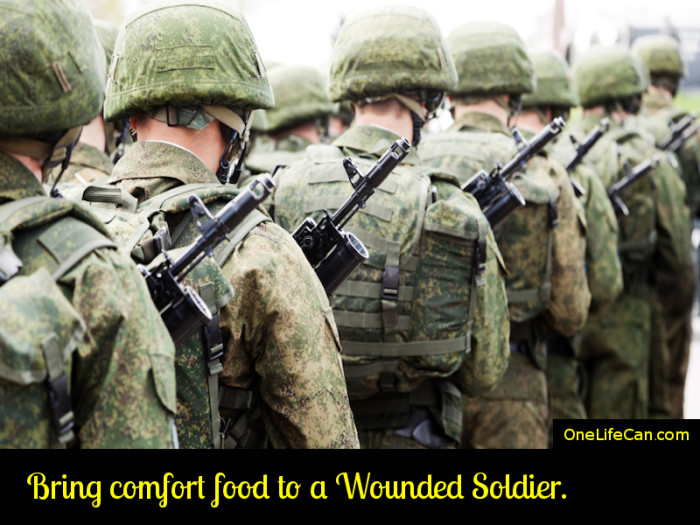 Mindful Act of Kindness - Bring Comfort Food to a Wounded Soldier