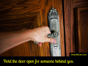 Mindful Act of Kindness - Hold the Door Open for Someone Behind You