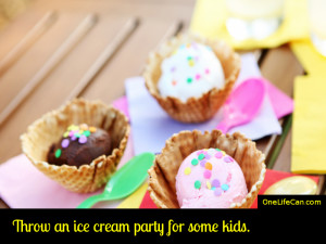 Mindful Act of Kindness - Throw an Ice Cream Party for Some Kids