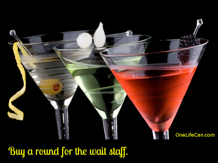 Mindful Act of Kindness - Buy a Round for the Wait Staff