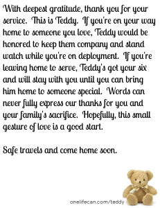 Teddy Thanks You
